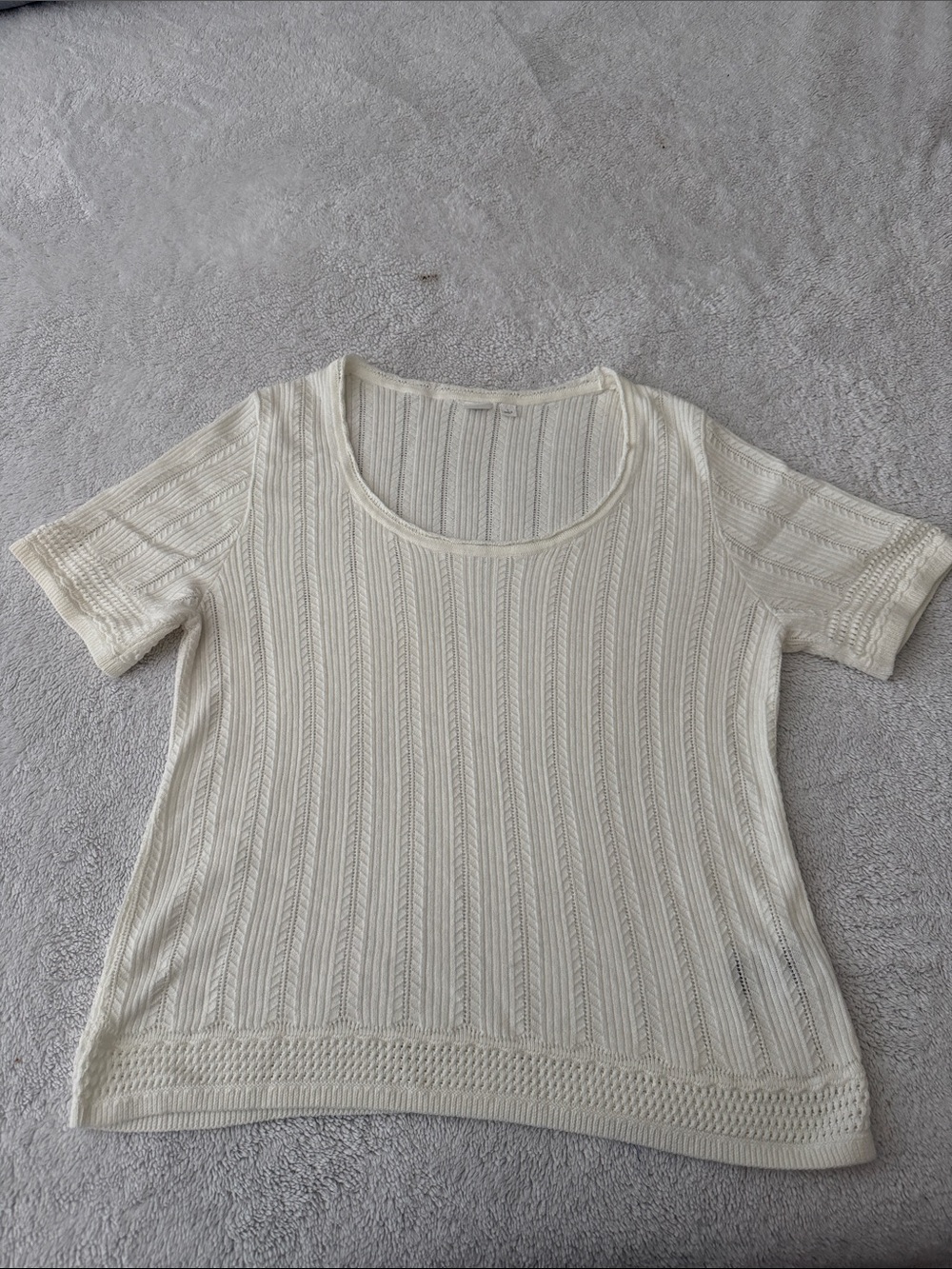 GAP Cream Short-Sleeve Knit Top